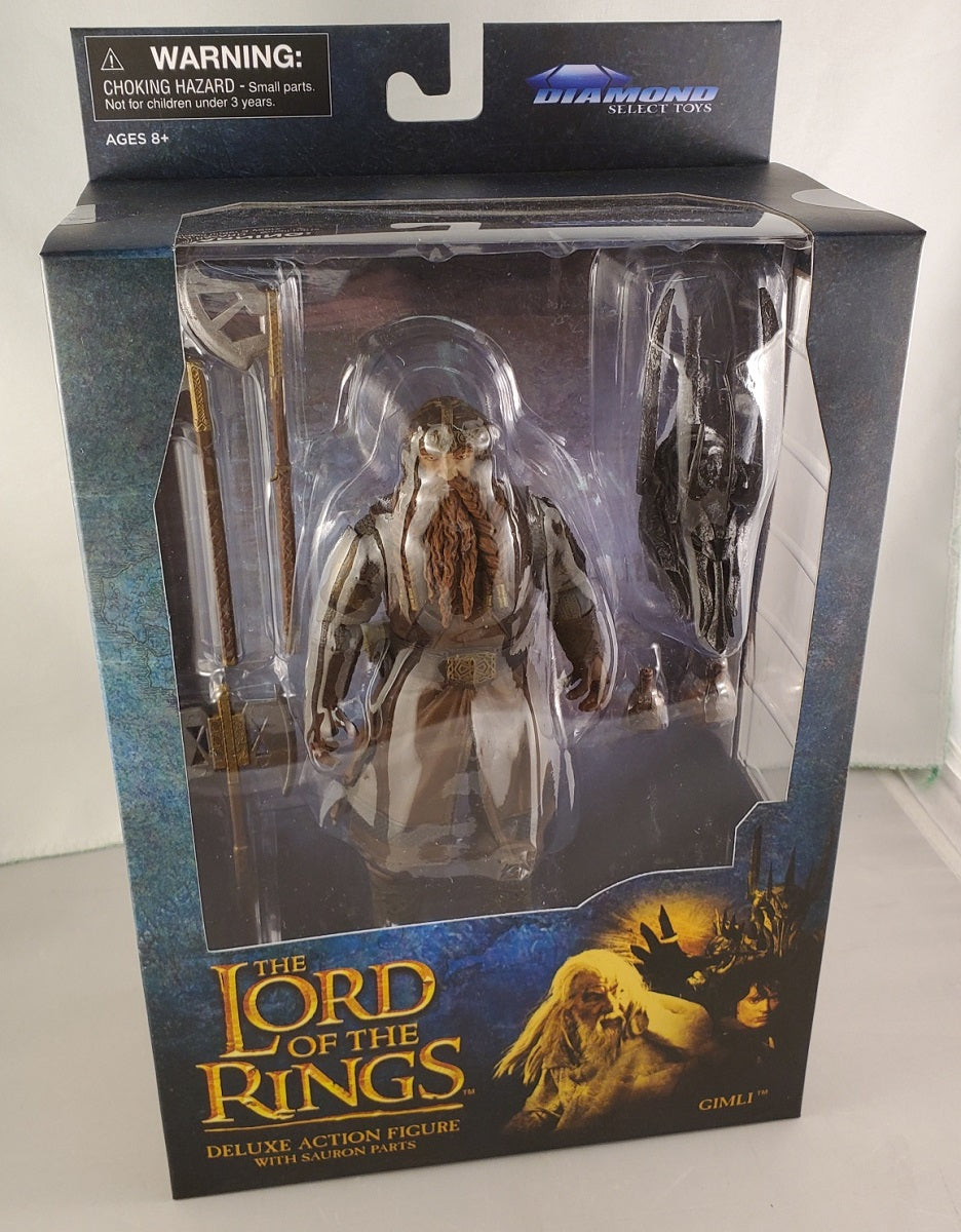 Lord Of The Rings Gimli Series 1 Deluxe 7 Inch Action Figure with Build-A-Sauron piece