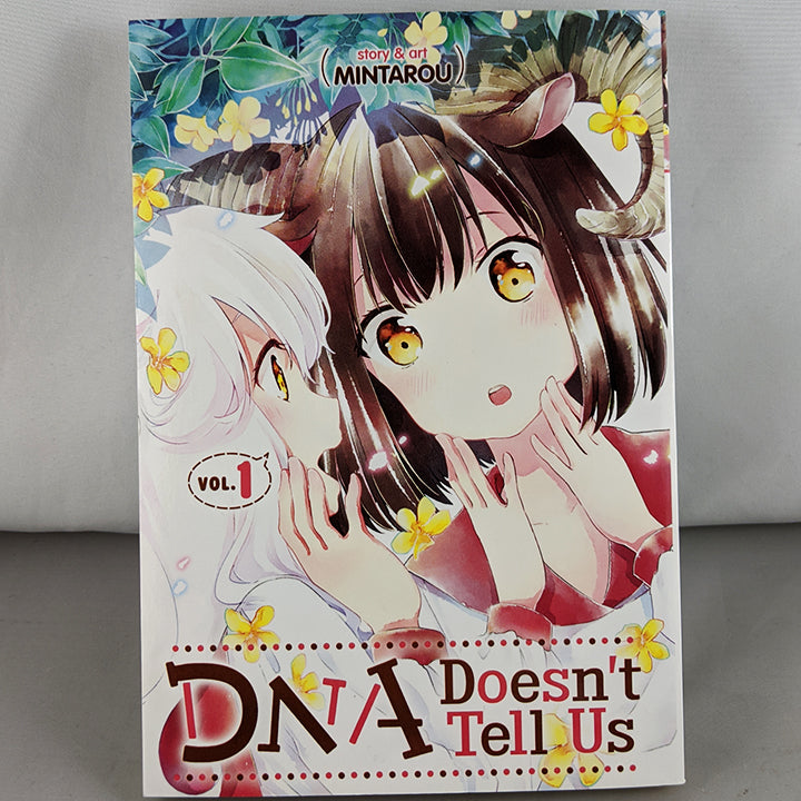 Front cover of DNA Doesn't Tell Us Volume 1. Manga by Mintarou