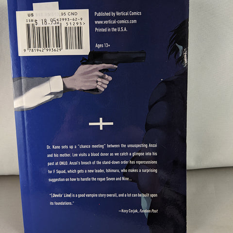 Back cover of Devils Line Volume 5. Manga by Manga By Ryo Hanada