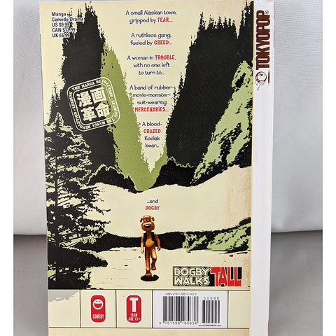 Back cover of Dogby Walks Alone Volume 2. Manga by Wes Abbott