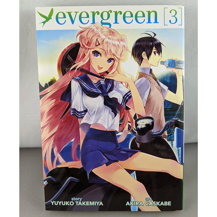 Front cover of Evergreen Volume 3. Manga Yuyuko Takemiya, Art by Akira Caskabe