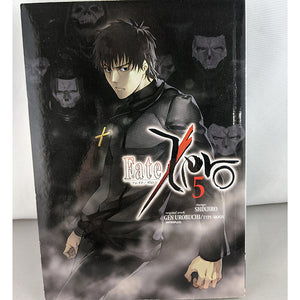 Front cover of Fate Zero Volume 5. Manga by Shinjiro and Gen Urobuchi/ Type-Moon