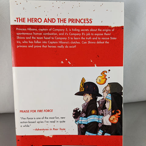 Back cover of Fire Force Volume 3. From the creator of Soul Eater. By Atsushi Ohkubo. 