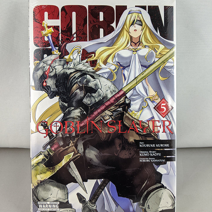 Front cover of Goblin Slayer volume 5. Manga by Shimizu  Eichi and Shimoguchi Tomohiro. 