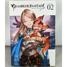 Front cover of Granblue Fantasy volume 2. Manga illustrated by Cocho, Layout by Makoto Fugetsu, Created by Cygames.