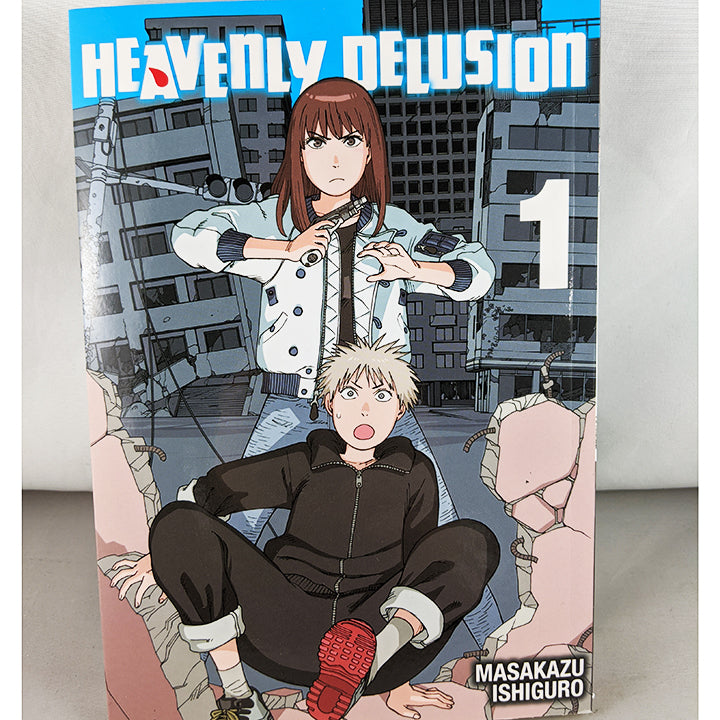 Front cover of Heavenly Delusion Volume 1. Manga by Masakazu Ishiguro. 