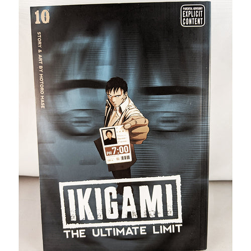 Front cover of Ikigami The Ultimate Limit Volume 10 Final Volume. Manga by Motoro Mase.