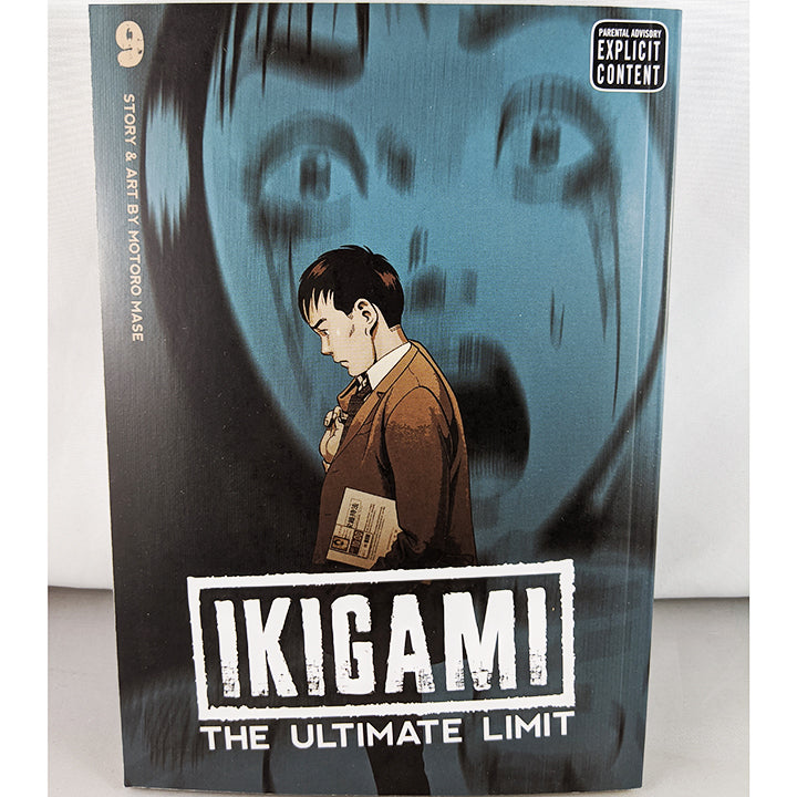 Front cover of Ikigami The Ultimate Limit Volume 9. Manga by Motoro Mase.