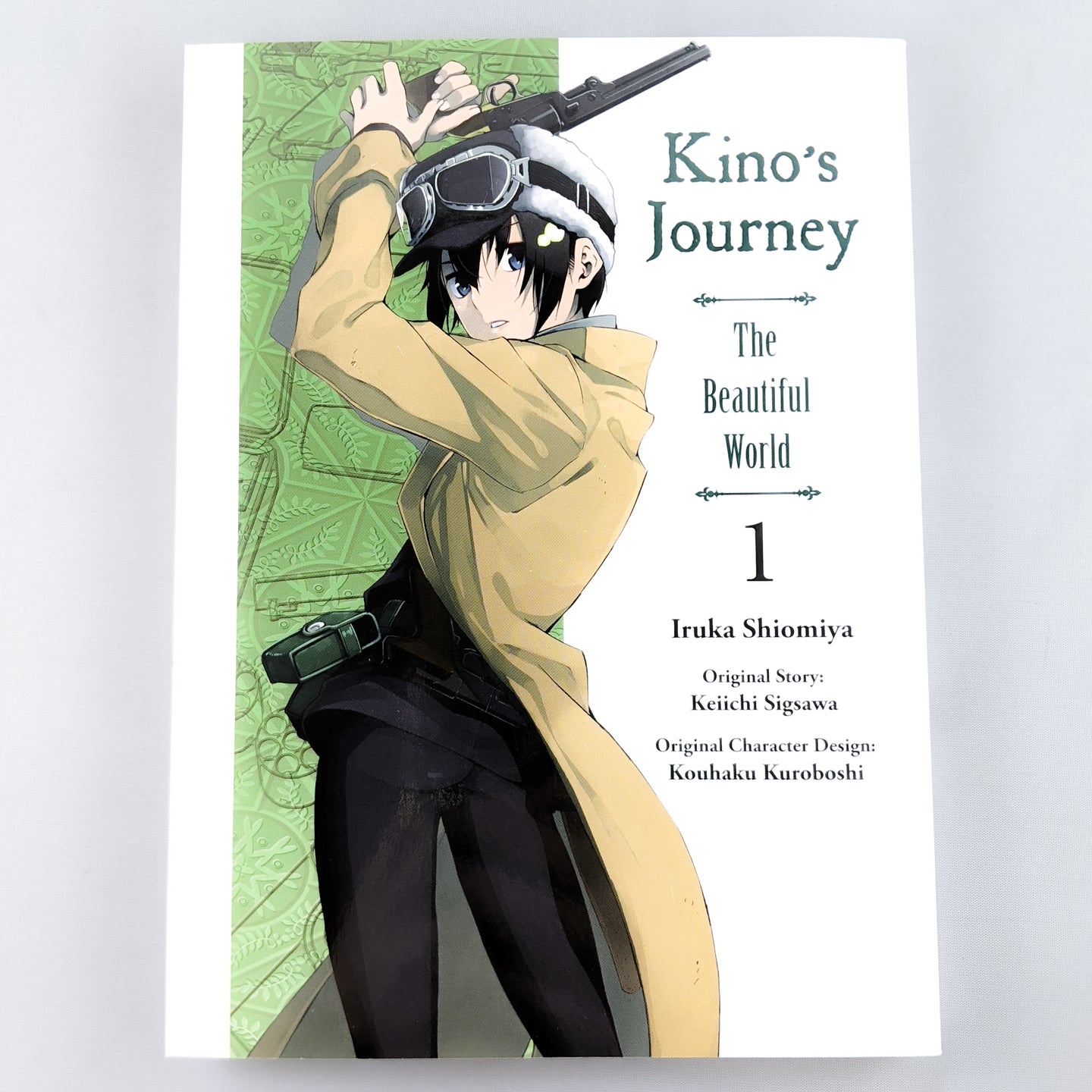 Kino's Journey The Beautiful World Manga volume 1. Manga by Iruka Shiomiya. Original Story by Keiichi Sigsawa. Original Character Design by Kouhaku Kuroboshi.