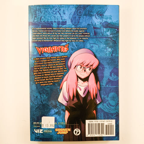 My Hero Academia Vigilantes Volume 9. Also known as Boku no Hiiro Akademia Vigilantes. Manga by Hideyuki Furuhashi and Betten Court. Original Concept by Kohei Horikoshi.
