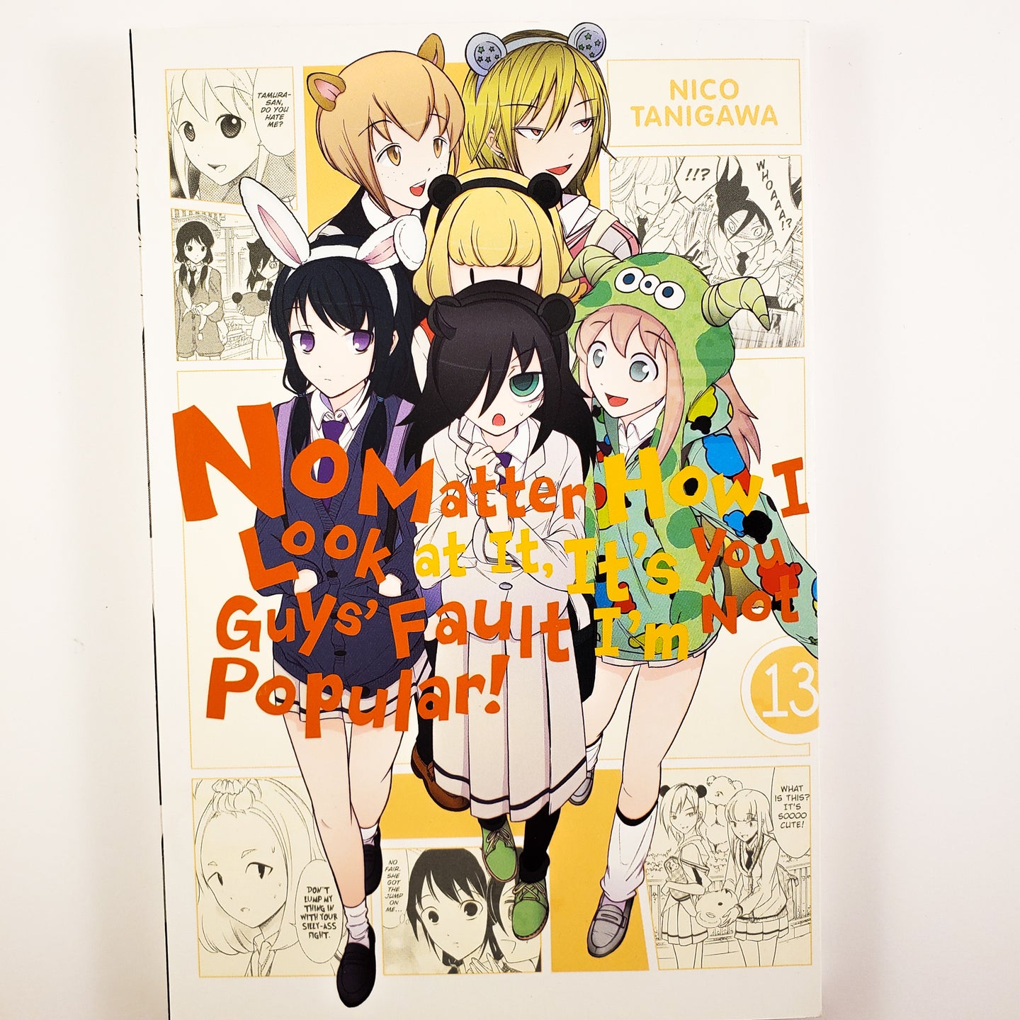 No Matter How I Look At It, It's You Guys' Fault I'm Not Popular! Volume 13. Also known as Watashi ga Motenai no wa Dō Kangaetemo Omaera ga Warui! or WataMote. Manga by Nico Tanigawa.