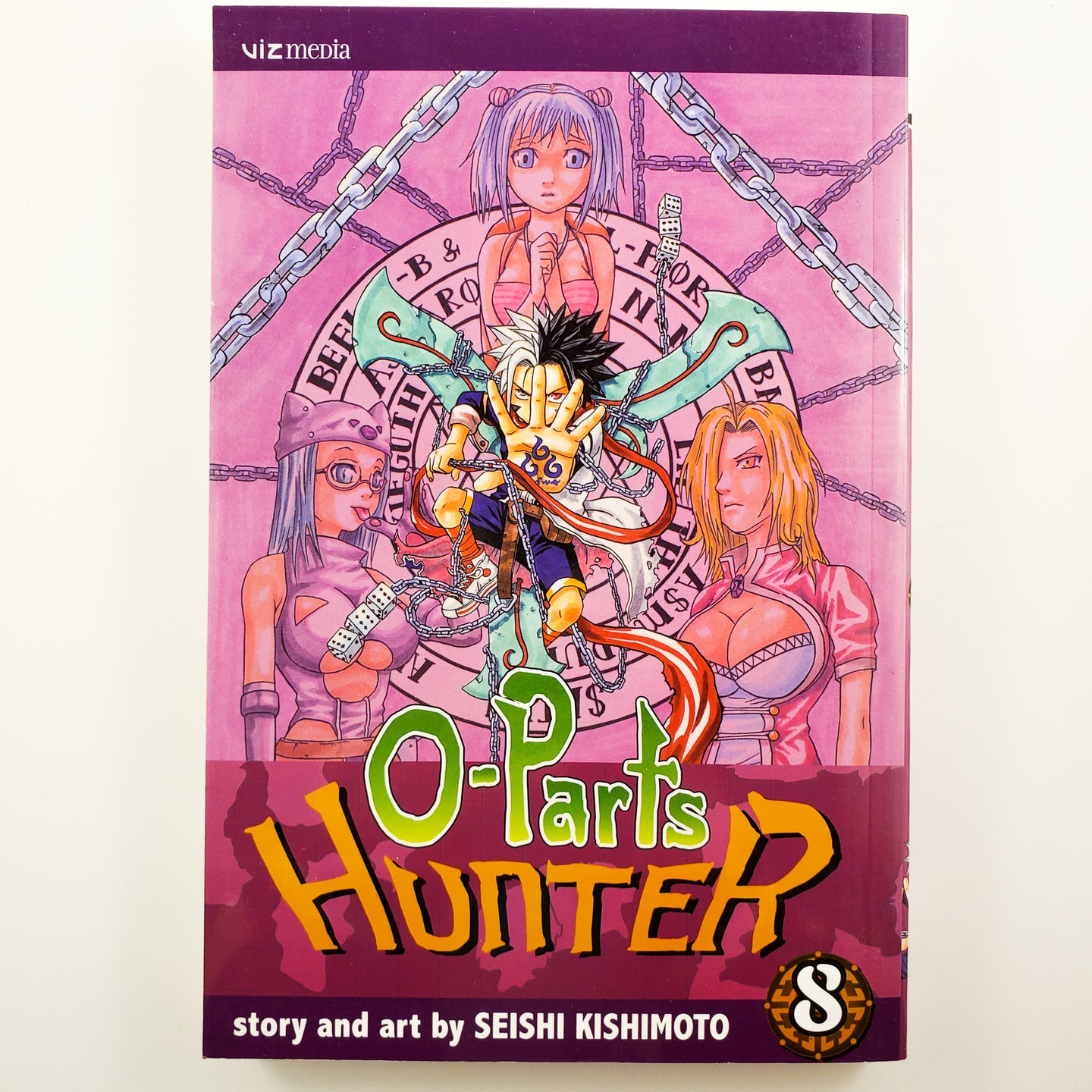 O-Parts Hunter Volume 8. Also known as 666 Satan in Japan. Manga by Seishi Kishimoto. 