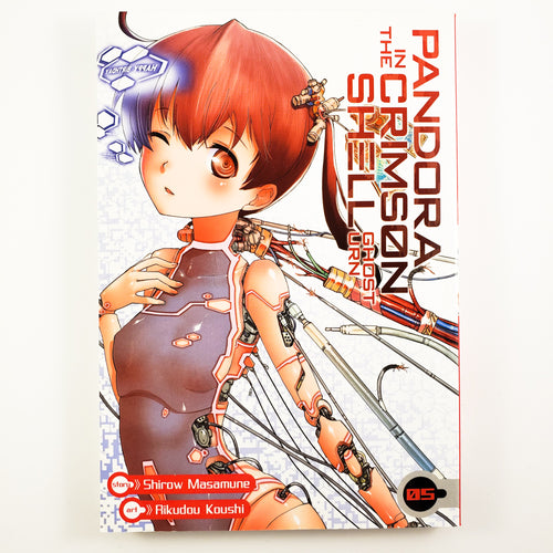 Pandora in the Crimson Shell: Ghost Urn Volume 5. Also known as Kōkaku no Pandora. Manga by Masamune Shirow and Koshi Rikudo.