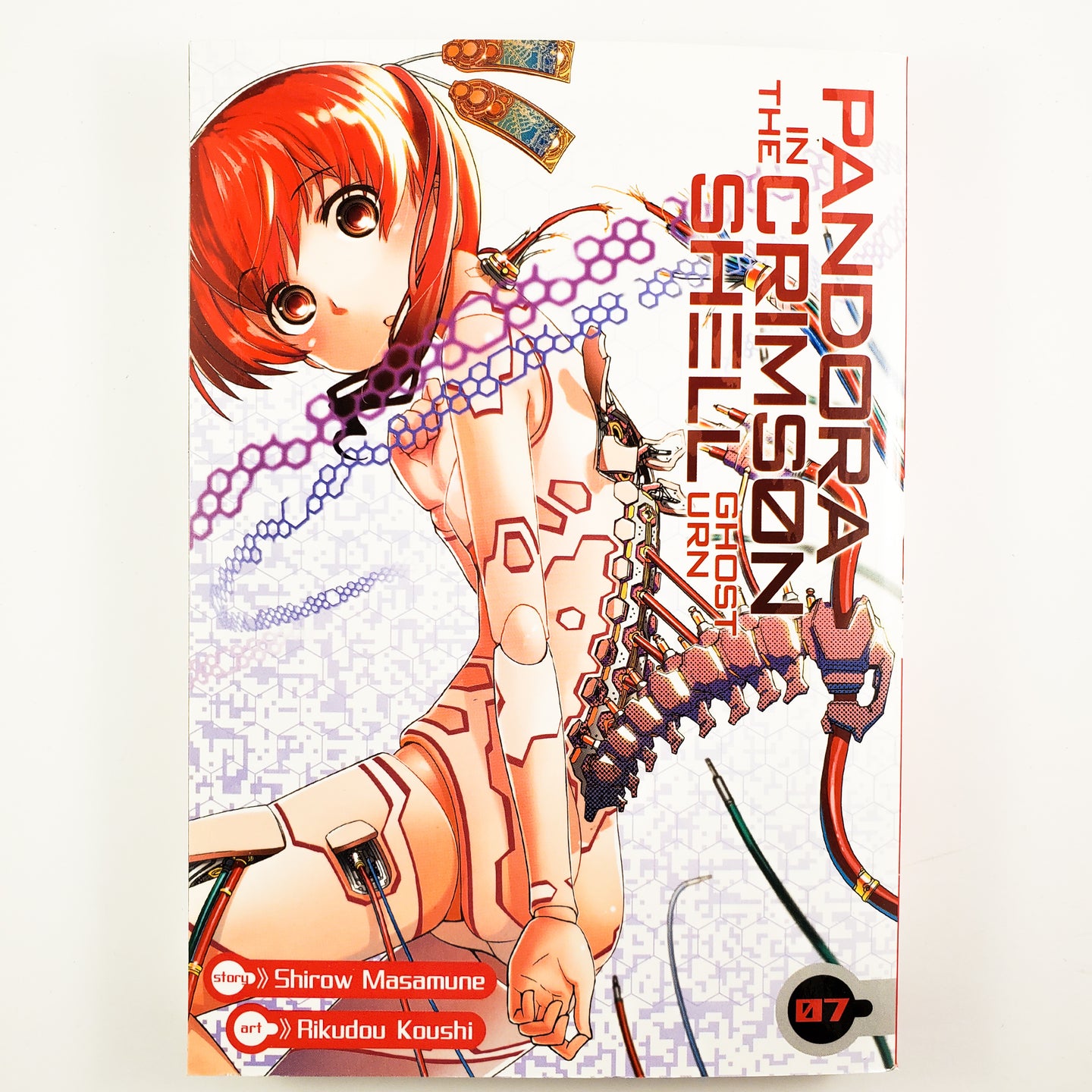 Pandora in the Crimson Shell: Ghost Urn Volume 7. Also known as Kōkaku no Pandora. Manga by Masamune Shirow and Koshi Rikudo.