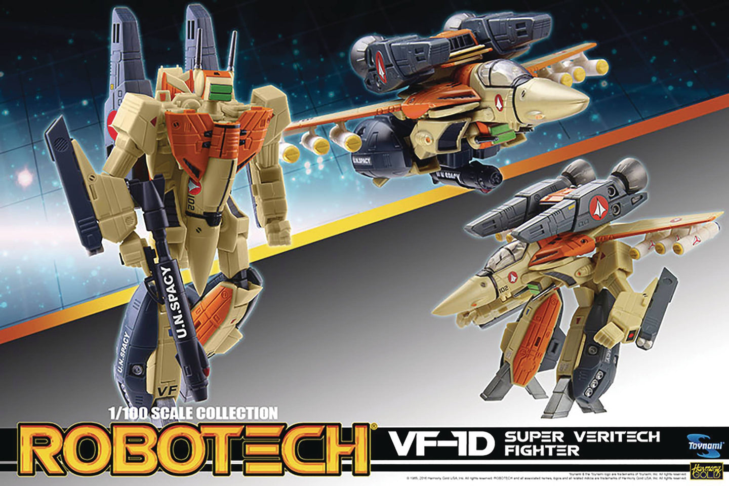 Robotech 1/100 Scale VF-1D Transformable Action Figure