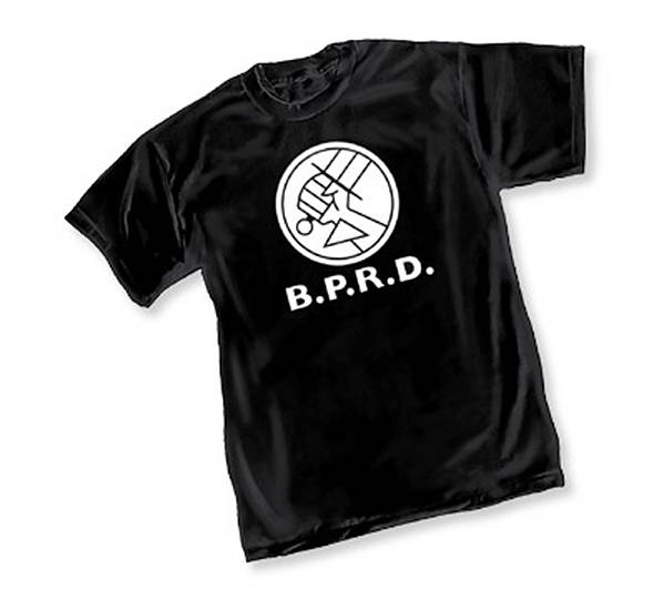 Hellboy BPRD Logo Black T-Shirt Adult XXL