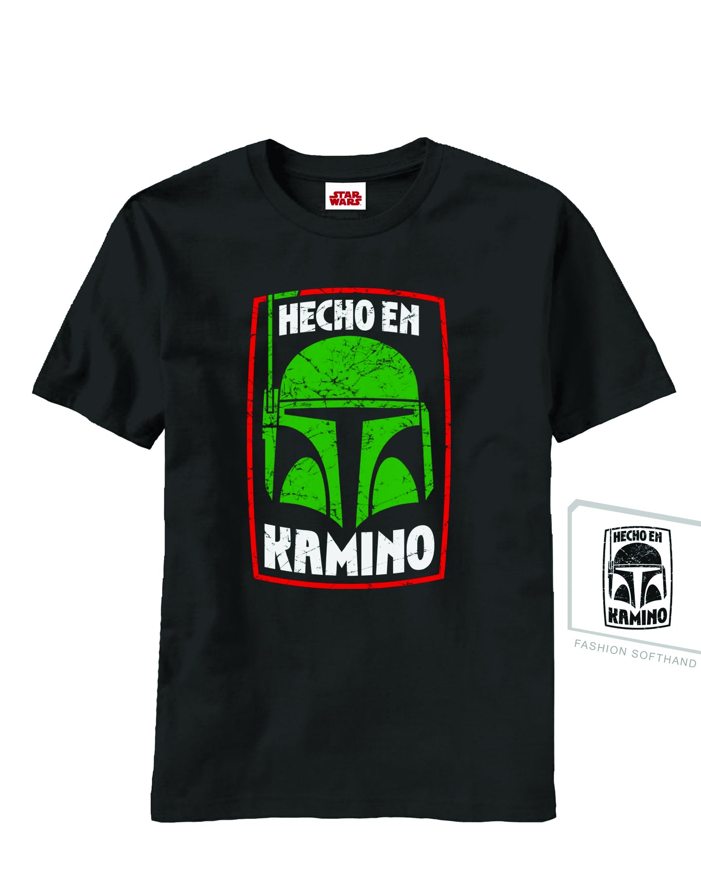 Star Wars Hecho En Kamino Black PX T-Shirt Adult Medium