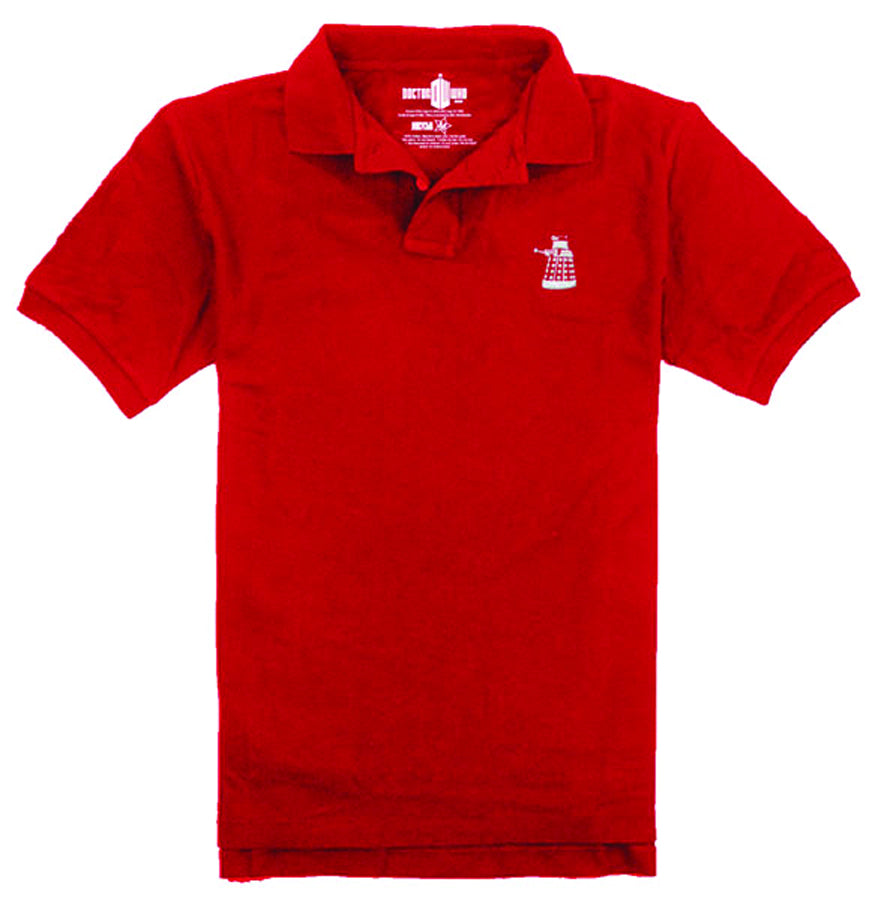 Doctor Who Dalek Red Polo Shirt Adult Large