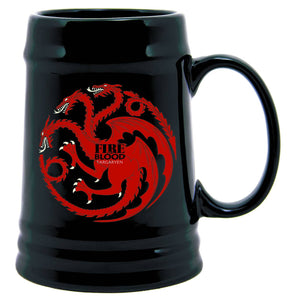 Game Of Thrones Ceramic Black Stein Targaryen Sigil