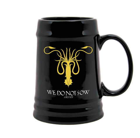 Game Of Thrones Black Ceramic Stein Greyjoy Sigil