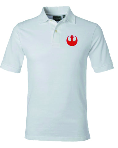 Star Wars Rebel Symbol White Polo Large