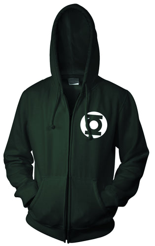 Green Lantern Symbol Zip Hoodie Adult Large 