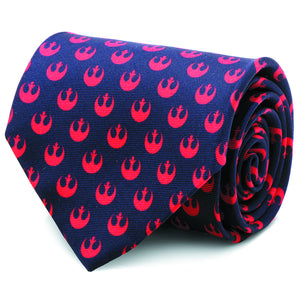 Star Wars Rebel Symbol Navy & Red Silk Tie