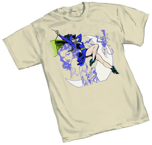 Catwoman Moon By Stevens Beige T-Shirt Extra Large