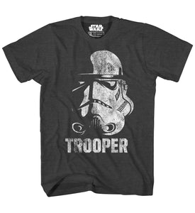 Star Wars Trooper Head Youth Grey T-Shirt Large