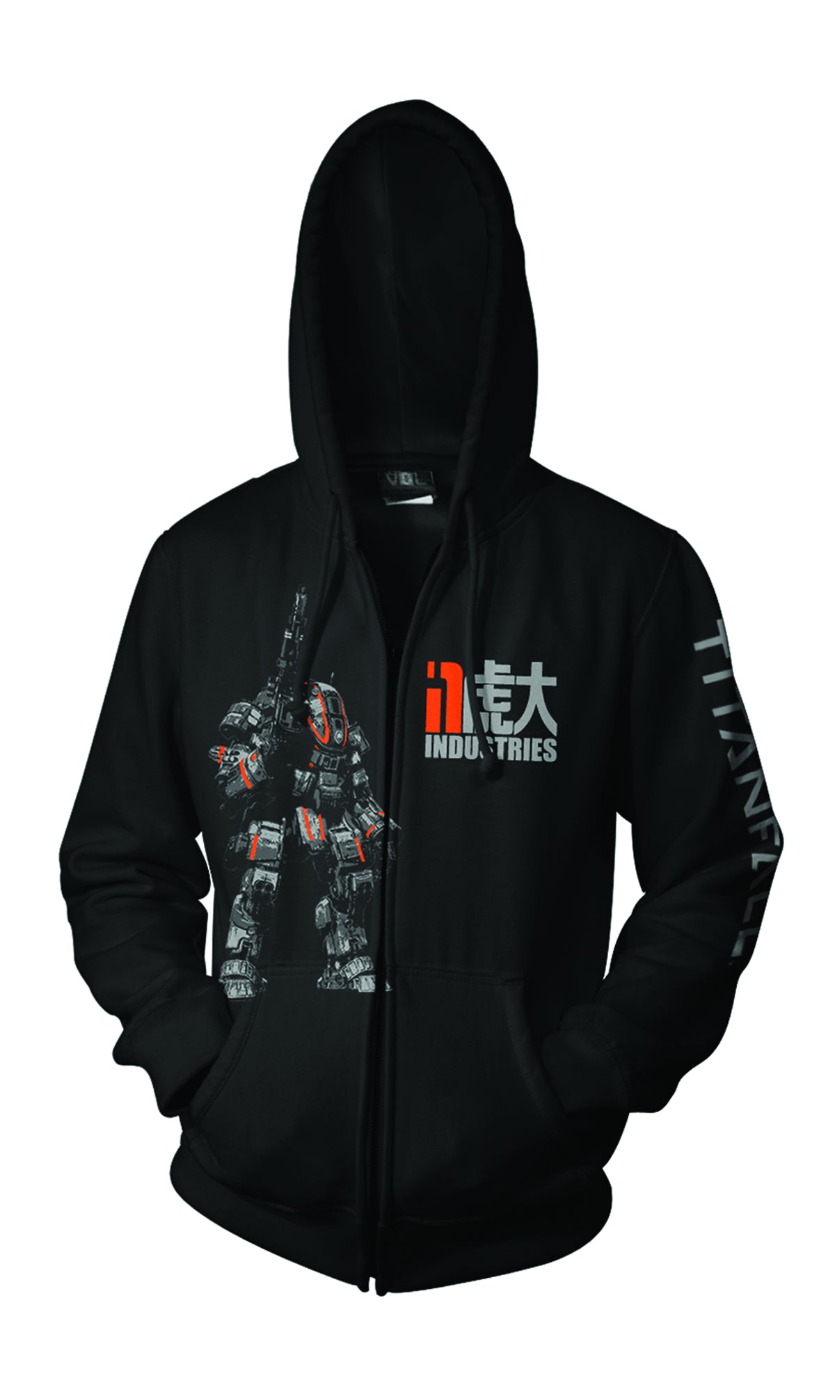Titanfall Ogre Black Zip-Up Hoodie Large