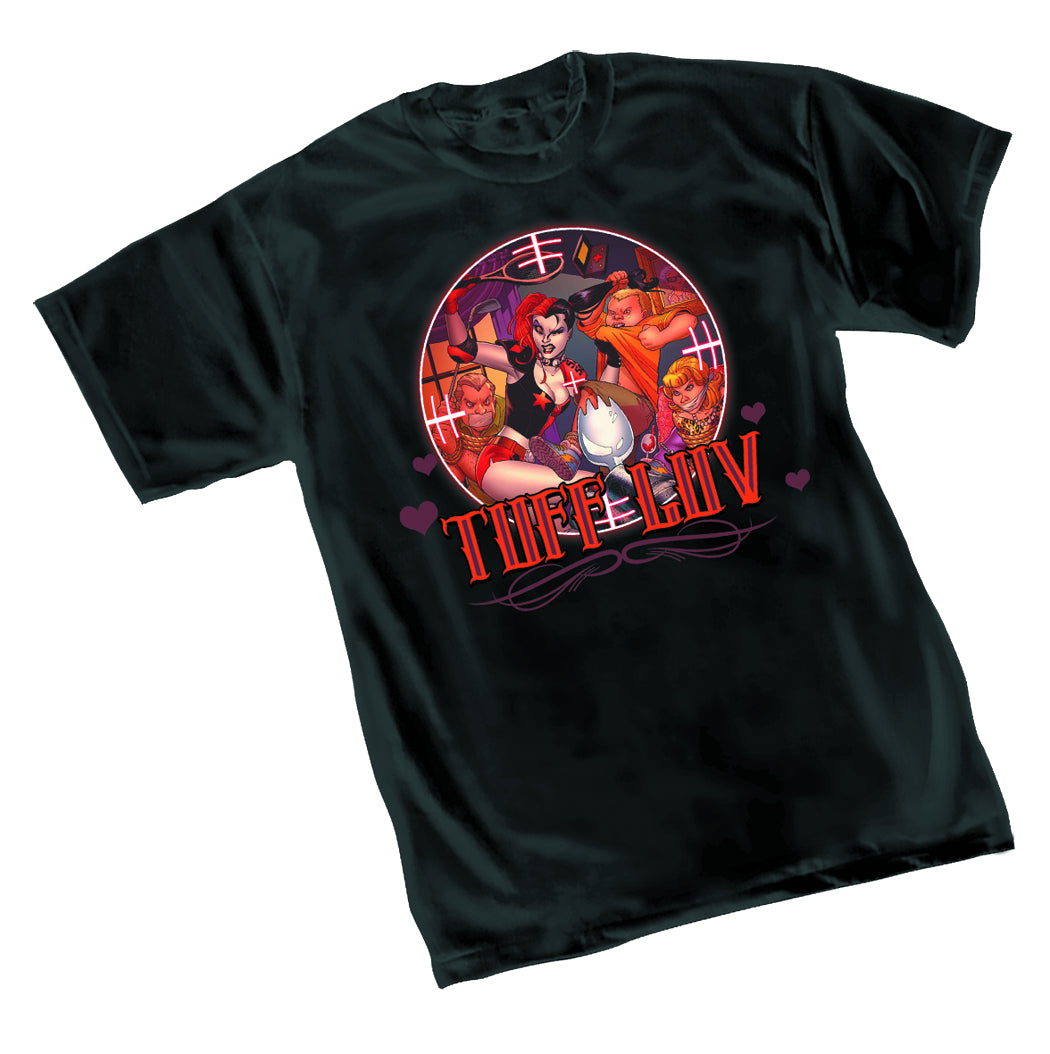 Harley Quinn Tuf Luv By Conner Black T-Shirt Adult Large
