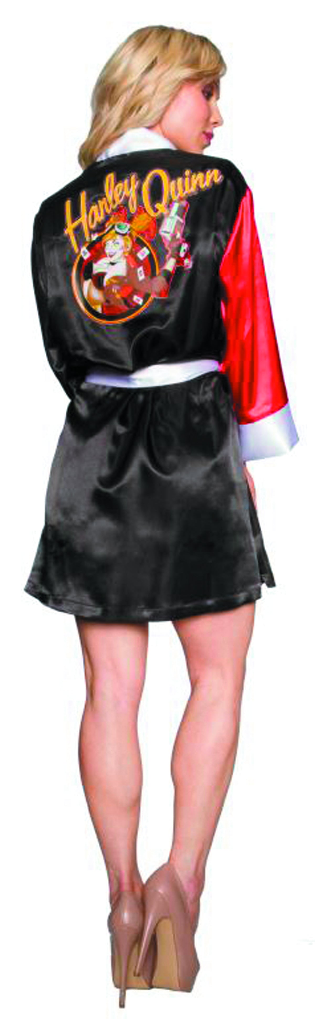 DC Bombshells Harley Quinn PX Satin Robe Fits Adult Large to X-Large