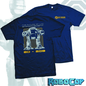 Robocop Future Of Law Ed-209 PX Navy T-Shirt Extra Large