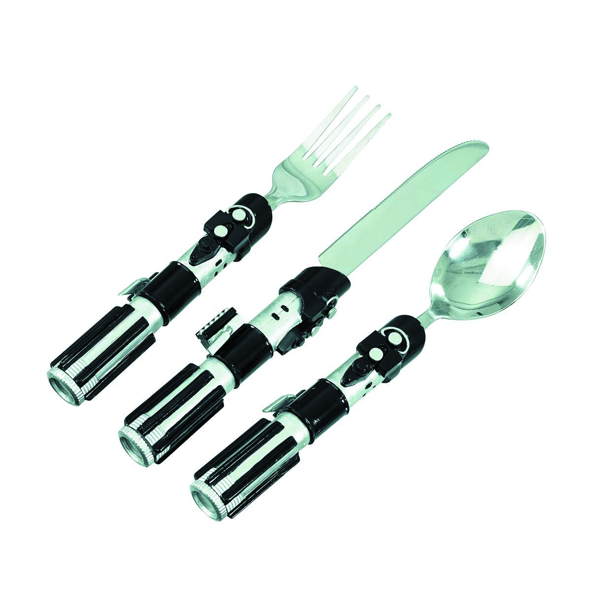 Star Wars Darth Vader Lightsaber Handle 3 Piece Cutlery Set Fork Knife Spoon Plastic Handle Stainless Steel 