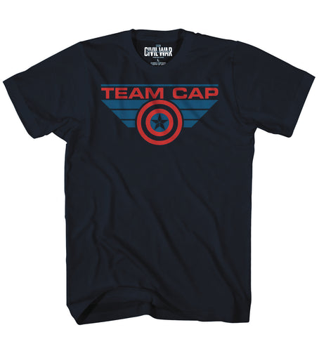 Captain America 3 Caps Team PX Navy T-Shirt Medium