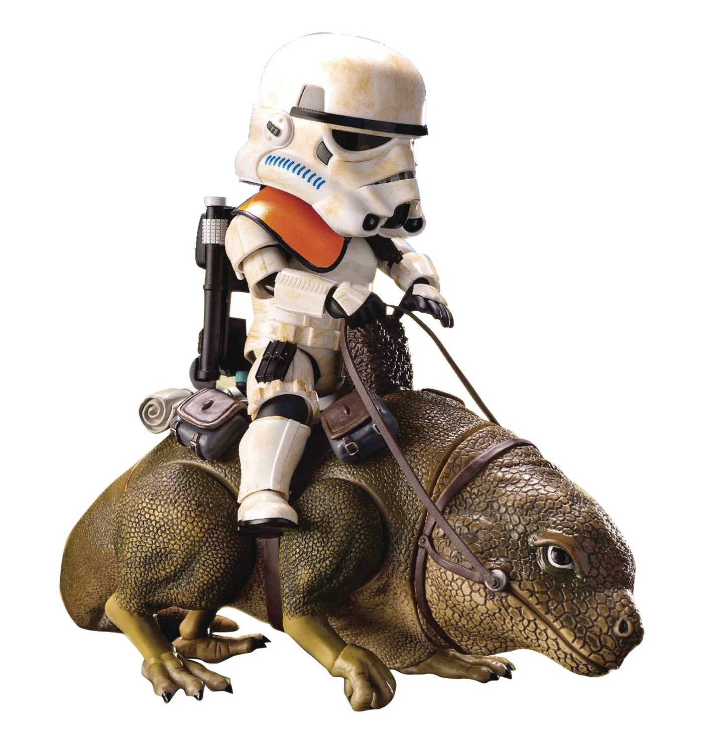 Star Wars ANH EAA-014S Dewback & Sandtrooper Action Figure with 10 movable joints: head, 4 legs, 4 ankles, tail, complete with saddlebags.