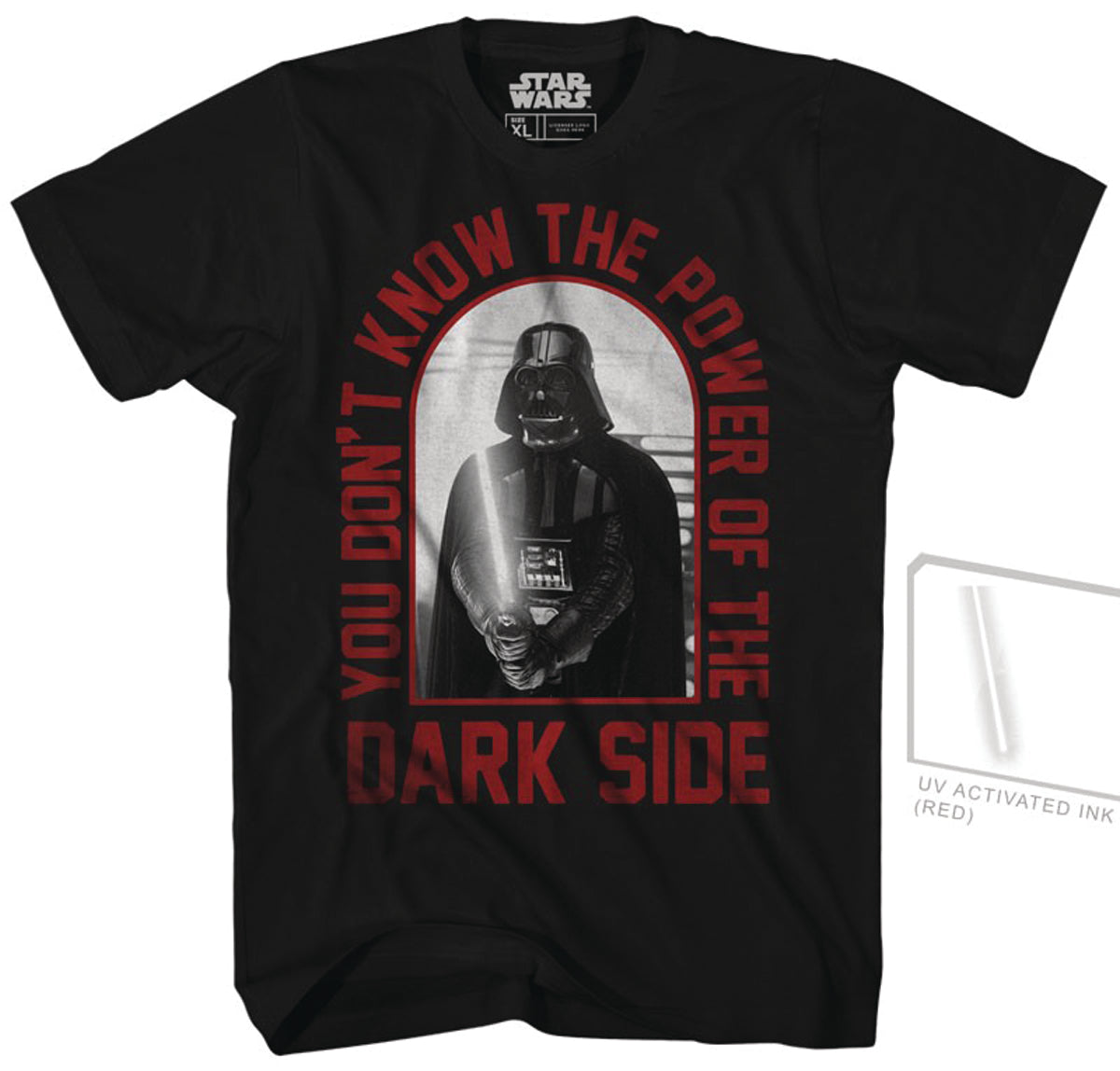 Star Wars You Don’t Know UV Ink PX Black T-Shirt Adult Medium