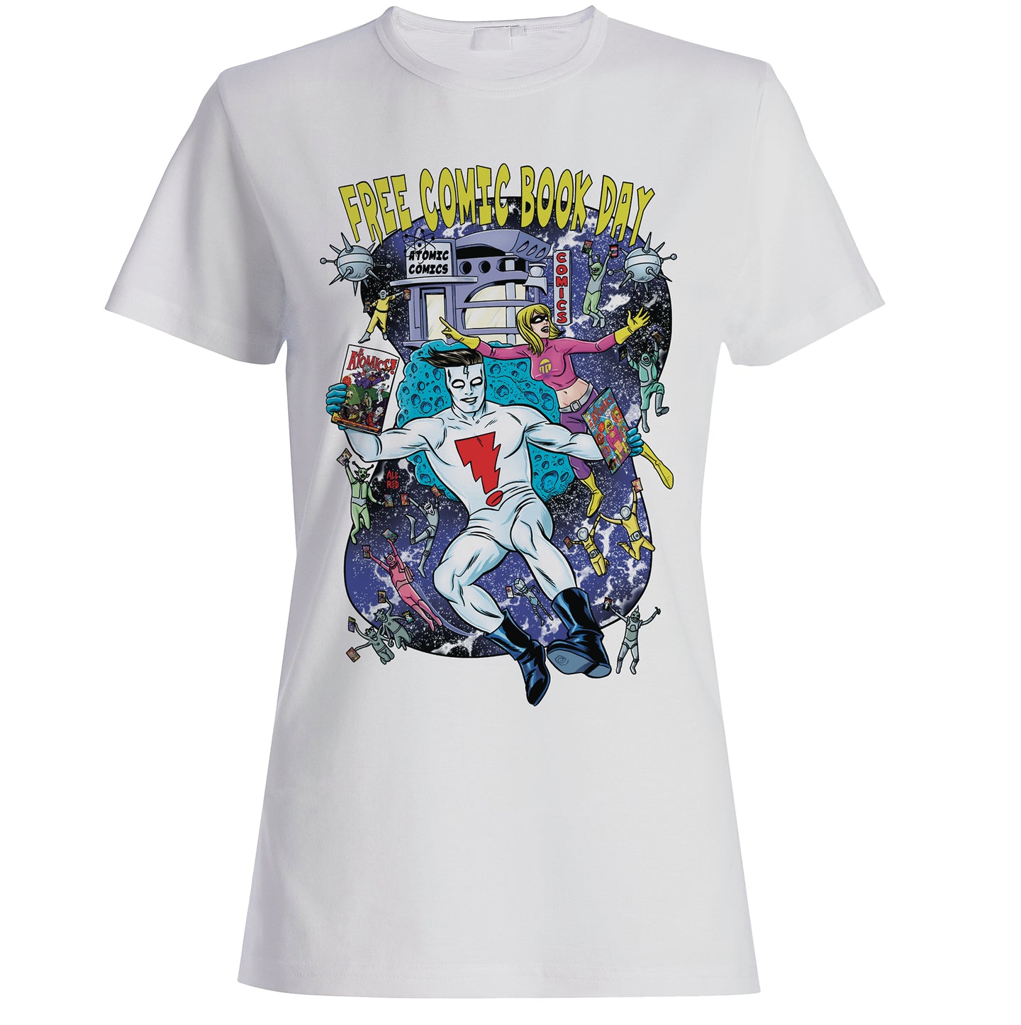 FCBD 2018 Commemorative Artist Allred Women White T-Shirt Large