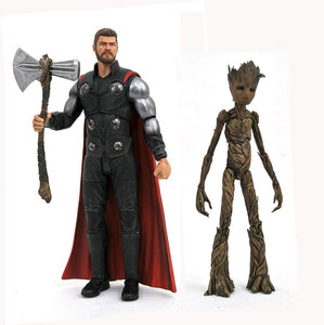 Marvel Select Avengers 3 Thor 7 Inch Action Figure with Adolescent Groot
