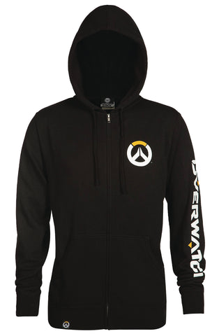 Overwatch Mens Logo Black Zip Up Hoodie XL