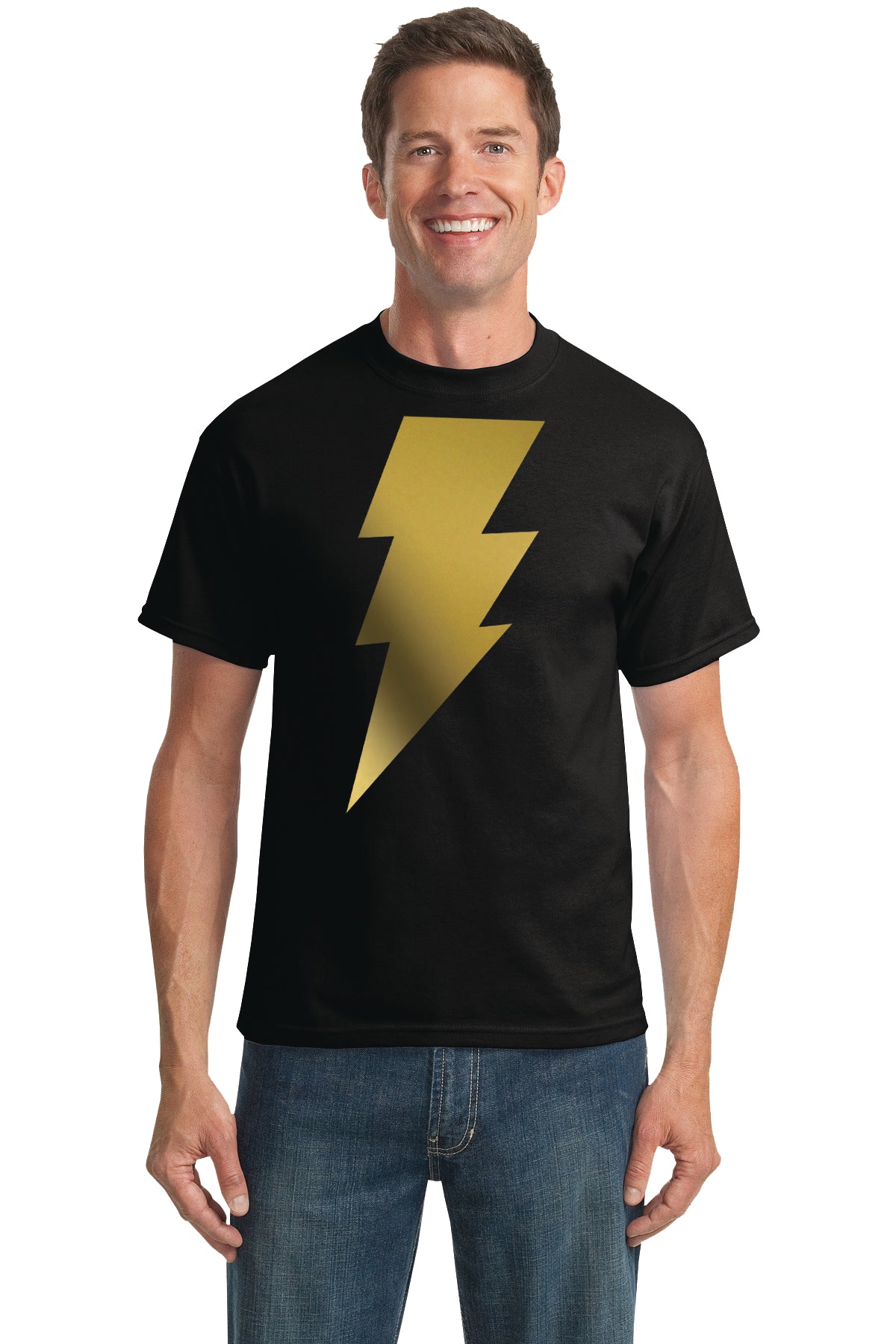Black Adam Metalix Symbol Black T-Shirt Adult Medium