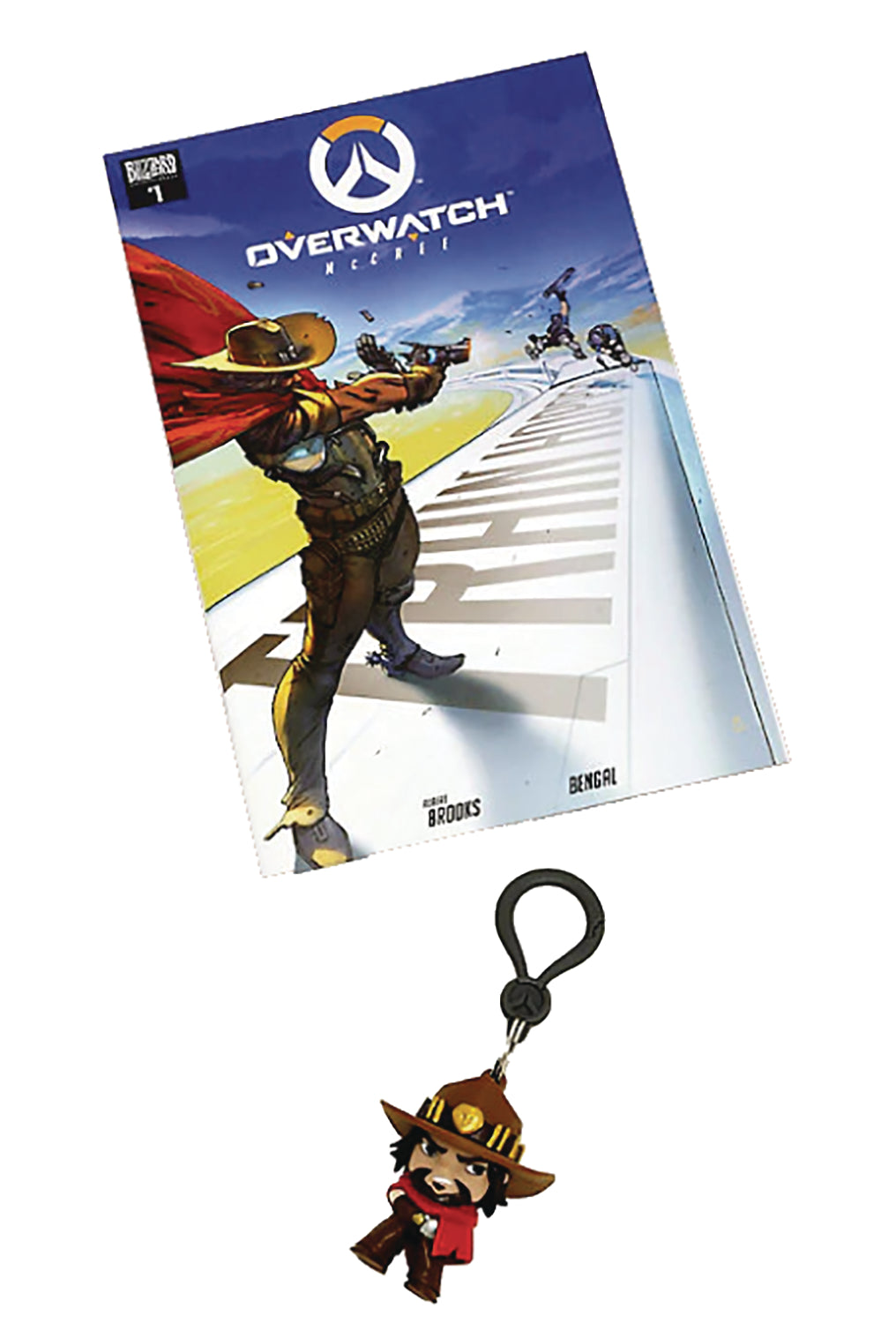 Overwatch McCree Comic & Backpack Hanger Bundle