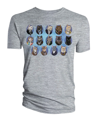 Doctor Who Doctor Cats Grey T-Shirt Adult XL