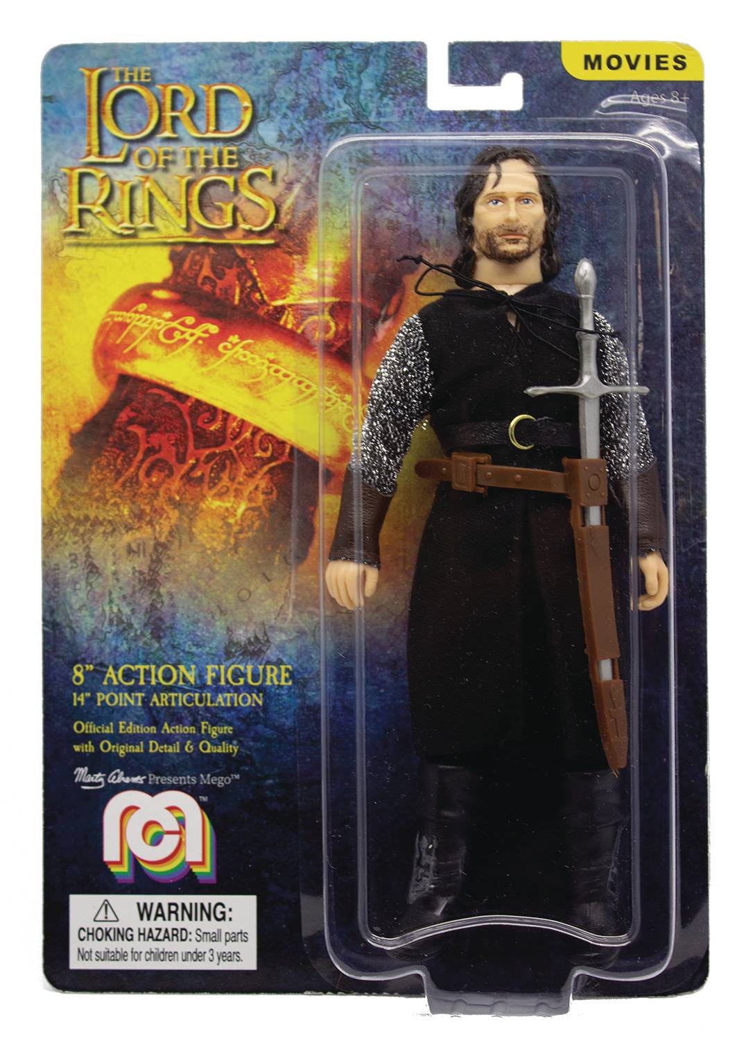 Lord Of The Rings Aragorn Mego Movies 8 Inch Action Figure