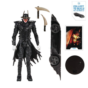 DC Multiverse Batman Who Laughs 7 Inch Scale Action Figure with Part #3 Build-A-Rebirth-Batmobile