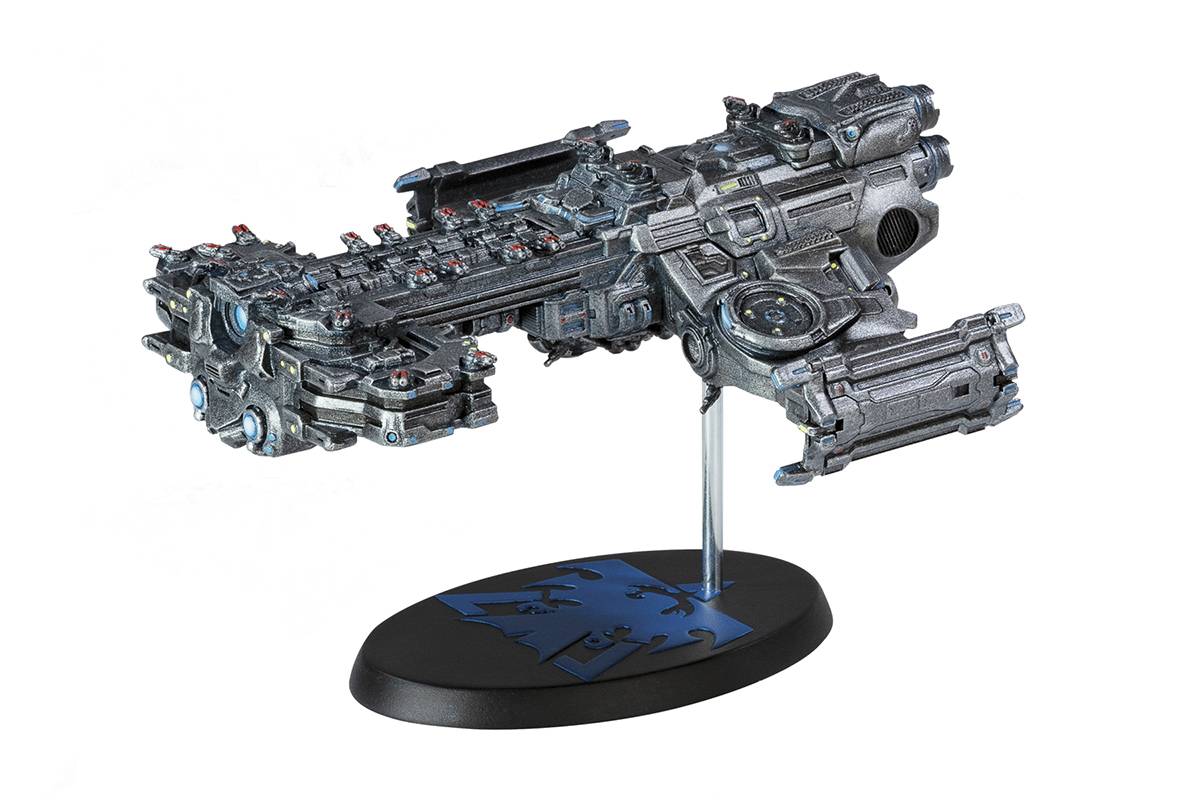 Starcraft Terran Battlecruiser Ship 6 Inch Long poly resin Replica