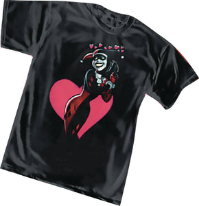 Harley Quinn II Mad Love Black T-Shirt Adult Medium
