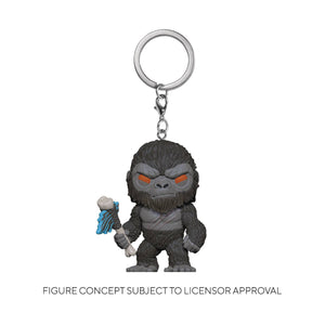 Pocket POP Godzilla Vs Kong Kong With Weapon 1 1/2 Inch tall Keychain
