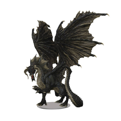 D&D Icons Realms Adult Black Dragon Premium 9.5 Inch Tall Figure