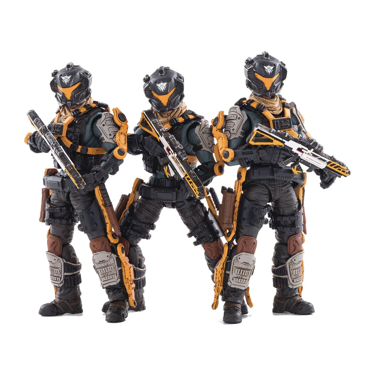Joy Toy 19ST Legion Ghost United 1/18 Figure 3 Pack with Weapons Crate, Rocket Launcher, Machine Gun, Drone, and Tablet accessories